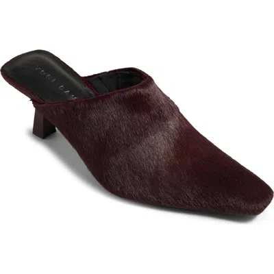 Yosi Samra Chelsea Heeled Mule In Burgundy
