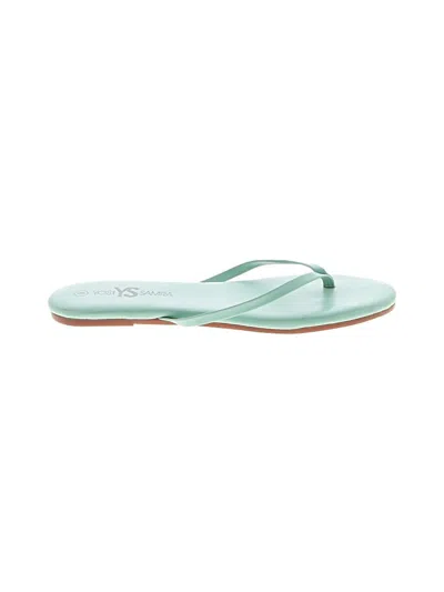 Pre-owned Yosi Samra Flip Flops In Green