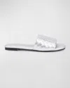 Yosi Samra Miss Nathalie Slide Sandal In Silver