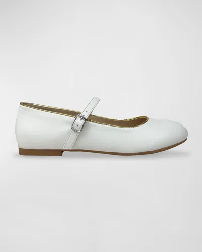Yosi Samra Girl's Miss Sadie Mary Jane Shoes, Toddler/kids In White