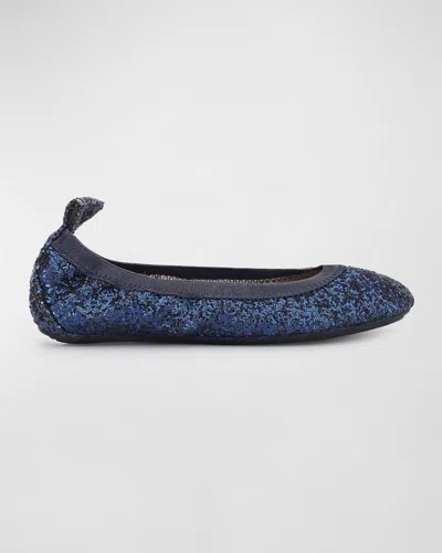 Yosi Samra Girl's Miss Samara Ballerina Flats, Toddler/kids In Navy