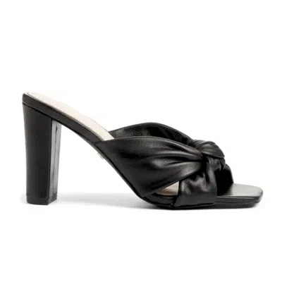 YOSI SAMRA HAZEL DRESS SANDAL IN BLACK LEATHER