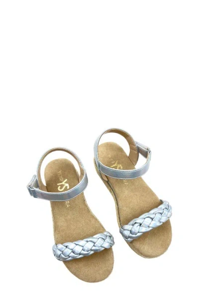 YOSI SAMRA KIDS' MISS APRIL ANKLE STRAP ESPADRILLE PLATFORM WEDGE SANDAL