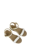 YOSI SAMRA KIDS' MISS APRIL ANKLE STRAP ESPADRILLE PLATFORM WEDGE SANDAL