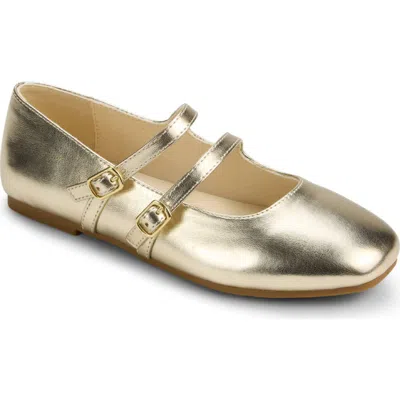 Yosi Samra Kids' Miss Mary Flat In Gold