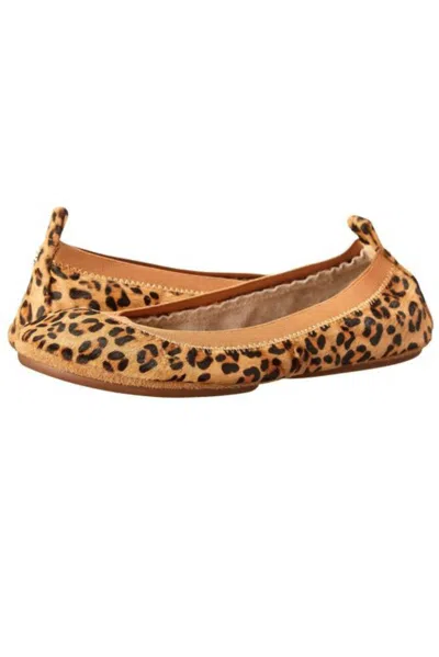 Yosi Samra Samara Foldable Ballet Flat In Classic Leopard Calf Hair In Brown