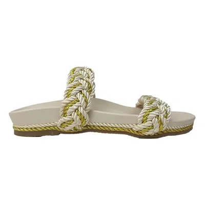 Yosi Samra Michelle Braided Sandal In Gold