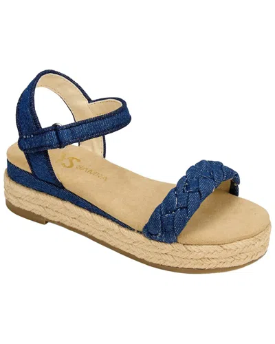 Yosi Samra Miss April Wedge Sandal In Blue