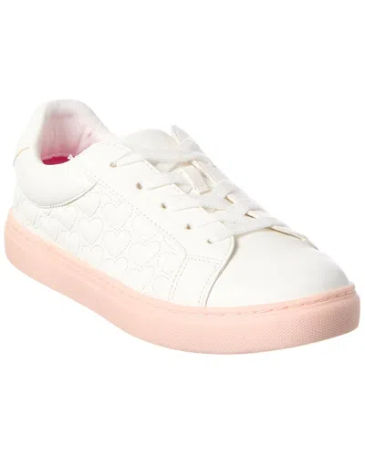 Yosi Samra Kids' Miss Ari Hearts Leather Sneaker In White