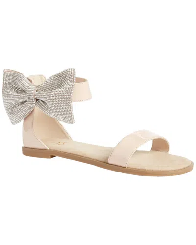Yosi Samra Miss Cambelle Crystal Bow Sandal In Beige