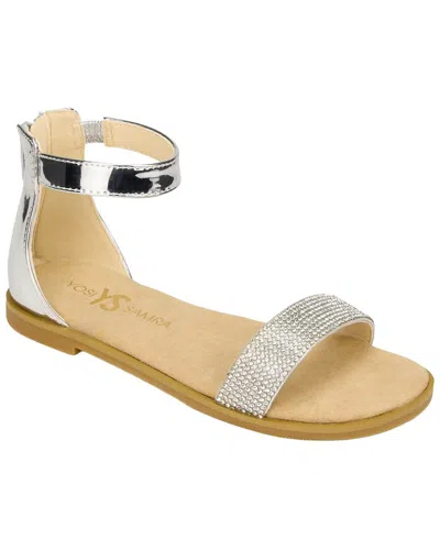 Yosi Samra Miss Cambelle Crystal Sandal In Silver