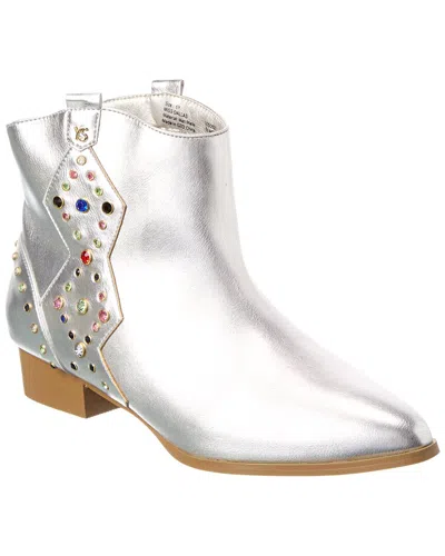 Yosi Samra Kids' Miss Dallas Gem Western Boot In Silver