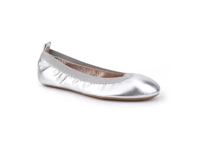Yosi Samra Miss Samara (toddler/little Kid/big Kid) Girls Shoes Silver Metallic : 11 Little Kid M, Faux Leather