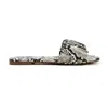 Yosi Samra Naomi Ruched Sandal In Snake Print In Multi