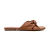 Yosi Samra Naya Knotted Sandal In Whiskey In Brown