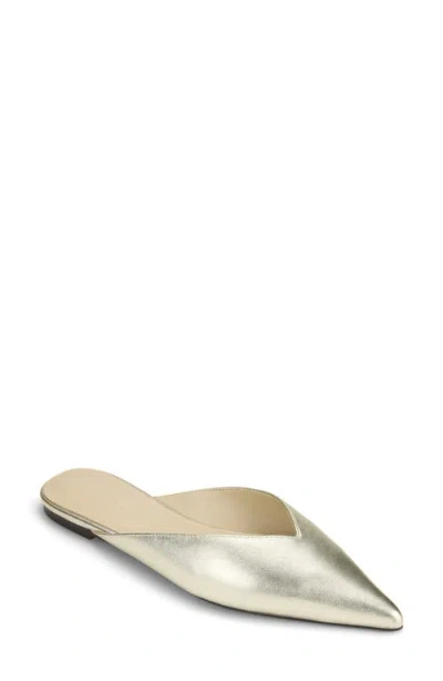 Yosi Samra Nera Pointed Toe Flat In Gold
