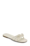 Yosi Samra Nicole Bow Slide Sandal In Bone
