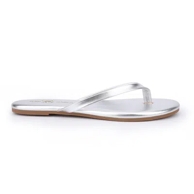 YOSI SAMRA RIVINGTON FLIP FLOP IN SILVER