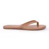 Yosi Samra Rivington Flip Flop In Nude Patent In Brown