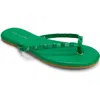 Yosi Samra Rivington Stud Flip Flop In Metallic
