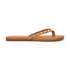 Yosi Samra Rivington Stud Flip Flop In Cognac