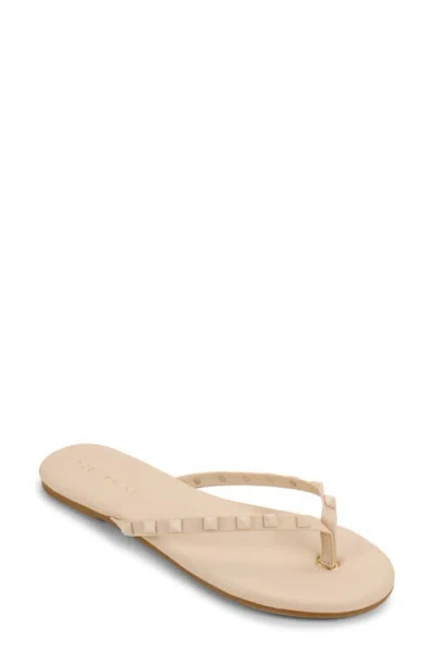 Yosi Samra Rivington Stud Flip Flop In Neutral