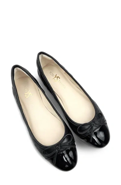 Yosi Samra Sadie Ballet Flat In Black/black
