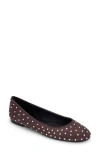 Yosi Samra Sadie Embellished Ballet Flat In Brown