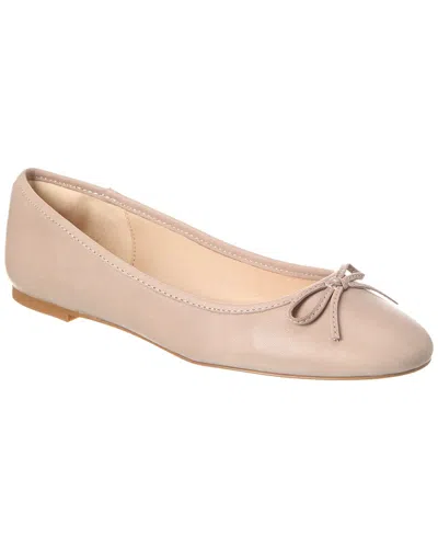 Yosi Samra Sadie Leather Flat In Neutral