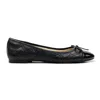 Yosi Samra Sadie Quilted Ballet Flat In Black Leather In Black