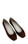 Yosi Samra Sage Ballet Flat In Animal Print