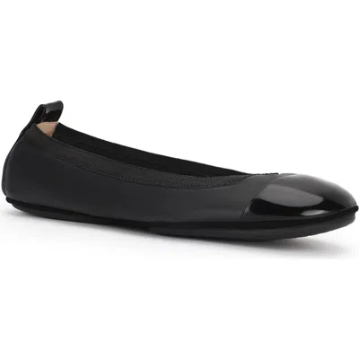 Yosi Samra Samantha Foldable Ballet Flat In Black/black