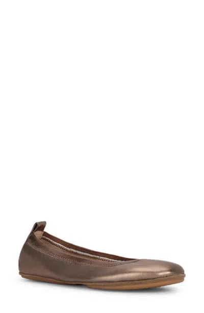 Yosi Samra Samara Foldable Ballet Flat In Bronze