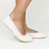 Yosi Samra Samara Foldable Ballet Flat In Beige Patent In Beige