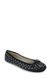 Yosi Samra Stella Stud Ballet Flat In Black