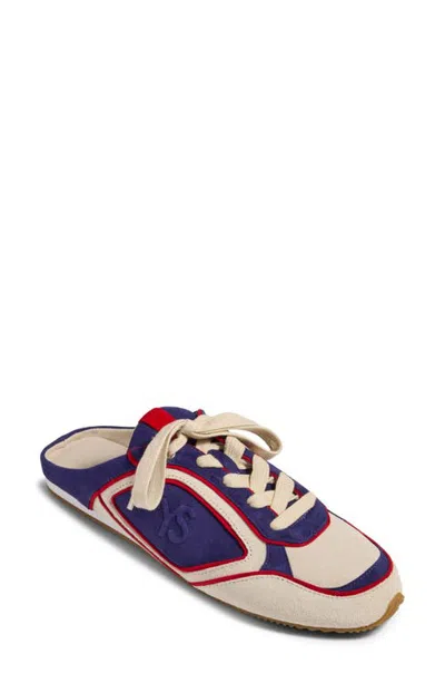 Yosi Samra Uptown Slide Sneaker In Bone/eggplant/red