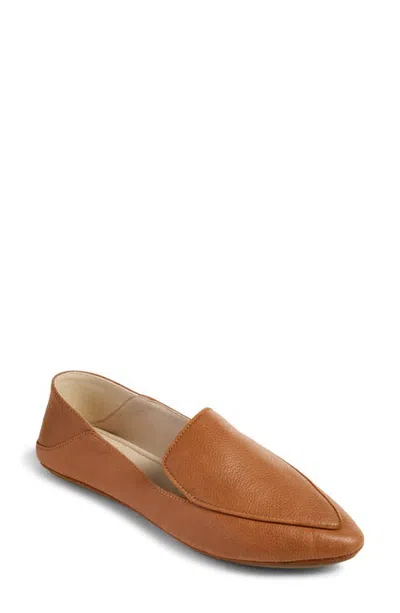 Yosi Samra Vivina Croc Embossed Leather Loafer In Whiskey