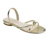 Yosi Samra Alison Knot Slingback Sandal In Gold