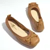Yosi Samra Caroline Ballet Flat In Whiskey Leather In Brown