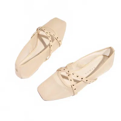 Yosi Samra Women's Chloe Ballet Flat In Nude Mesh In Multi