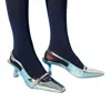 Yosi Samra Kate Slingback Pump In Silver