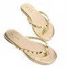 Yosi Samra Women's Rivington Stud Flip Flop In Gold In Gold