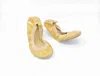 Yosi Samra Women's Samara Foldable Ballet Flat Shoes In Nude In Gold