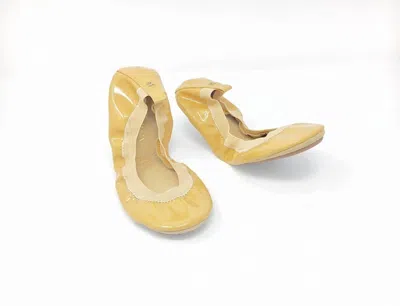 Yosi Samra Women's Samara Foldable Ballet Flat Shoes In Nude In Yellow