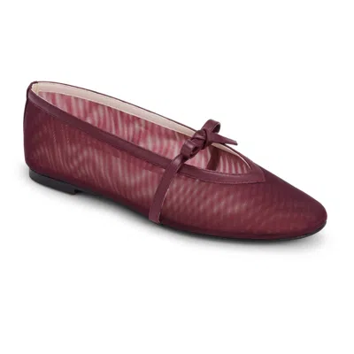 Yosi Samra Women's Savannah Flats In Burgundy Mesh