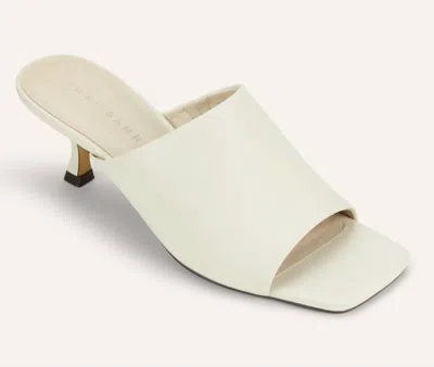 Yosi Samra Women's Wren Kitten Heel Mule Sandal In Cream In White