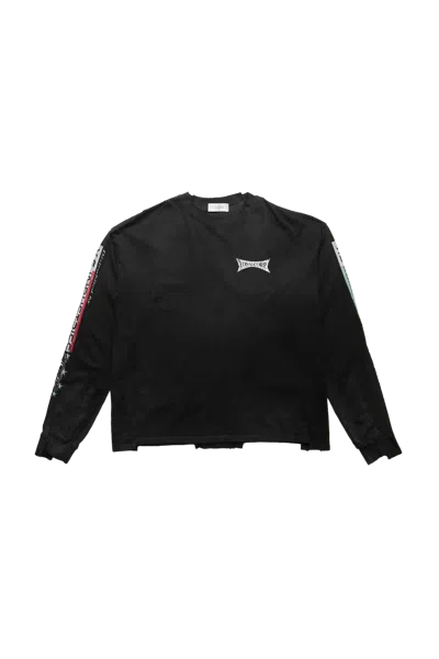 Yossi Corp. Bootleg Yos-ray Movie Long Sleeve Tee In Black