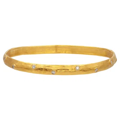 Pre-owned Yossi Harari 24k Yellow Gold Diamond Bangle Bracelet