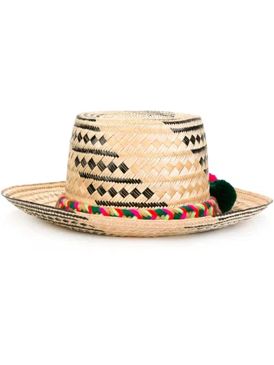 Yosuzi Pom Pom Detail Hat In Multi