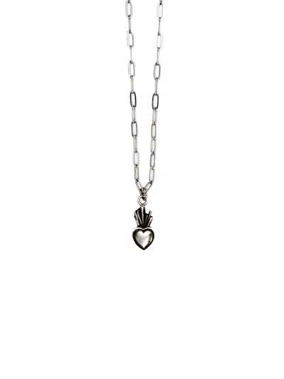 Yoté Jewelry Women's Silver Heartfire Pendant Ss In Black